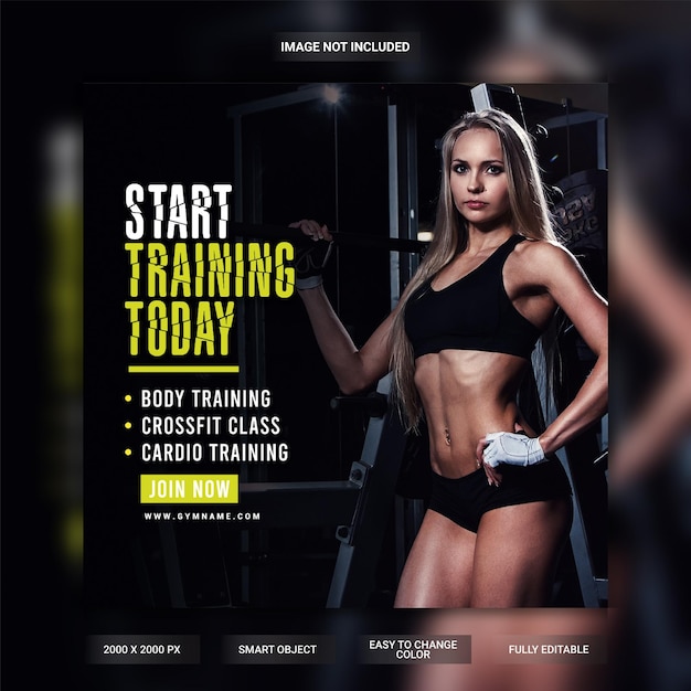 Post sui social media della palestra di fitness