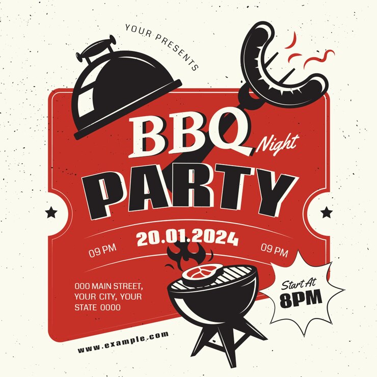 PSD post sui social media di bbq night party