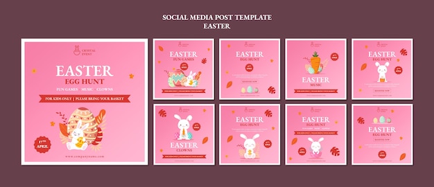 Post sui social media di buona Pasqua
