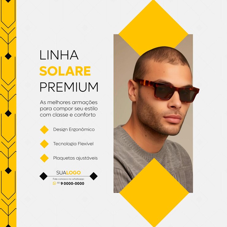 PSD post sui social media di otica oculos eyewear sunglasses