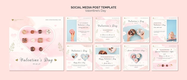 Post sui social media di San Valentino