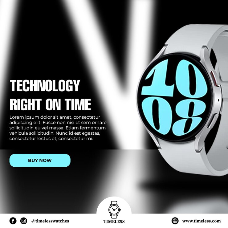 PSD post sui social media per lo smart watch da vicino