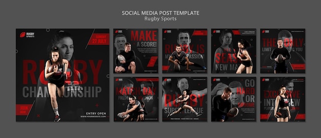 Post sui social media sportivi di rugby