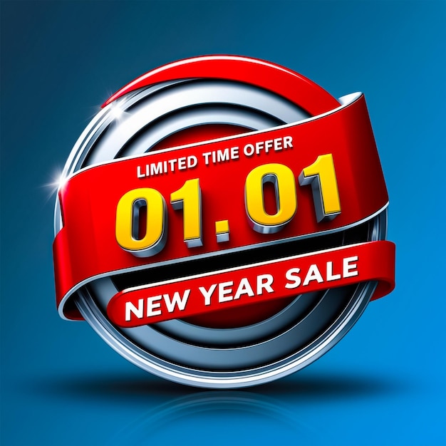 Post de ventas de Año Nuevo en las redes sociales