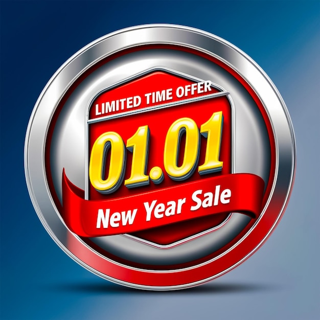 Post de ventas de Año Nuevo en las redes sociales