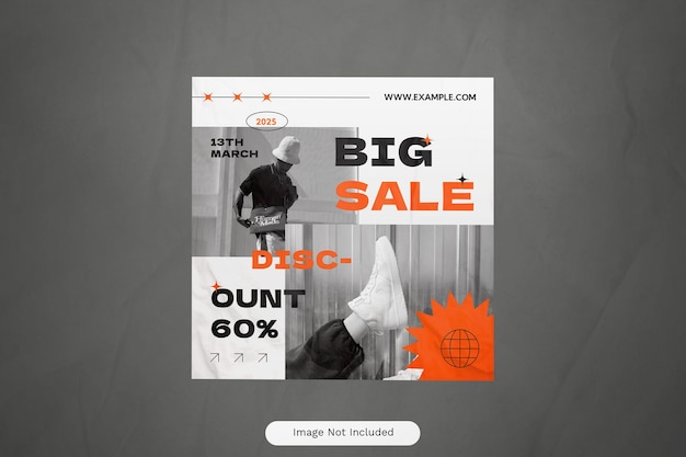 Postagem 05 do Instagram da Promoção de Moda Hypebeast Laranja