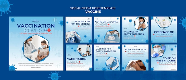 Postagem da vacina nas redes sociais