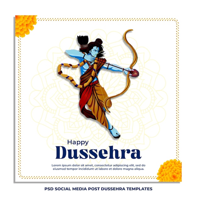 Postagem de Dusshera nas redes sociais do PSD