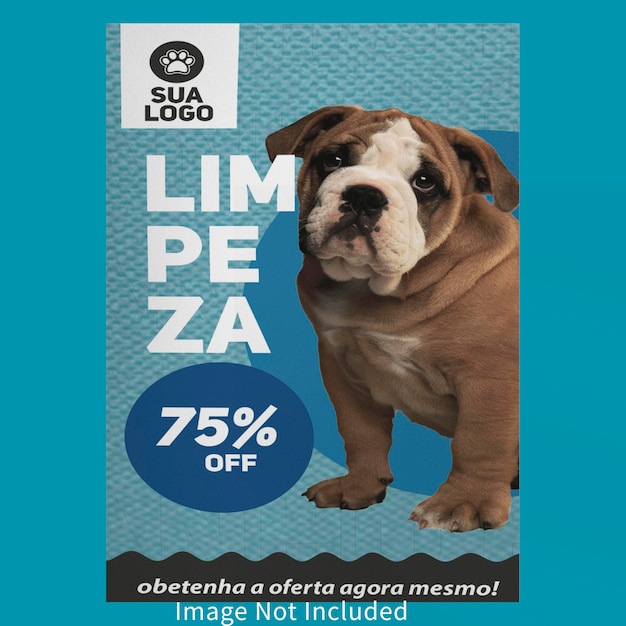 Postagem de mídia social de banners de cachorro de modelo de cachorro