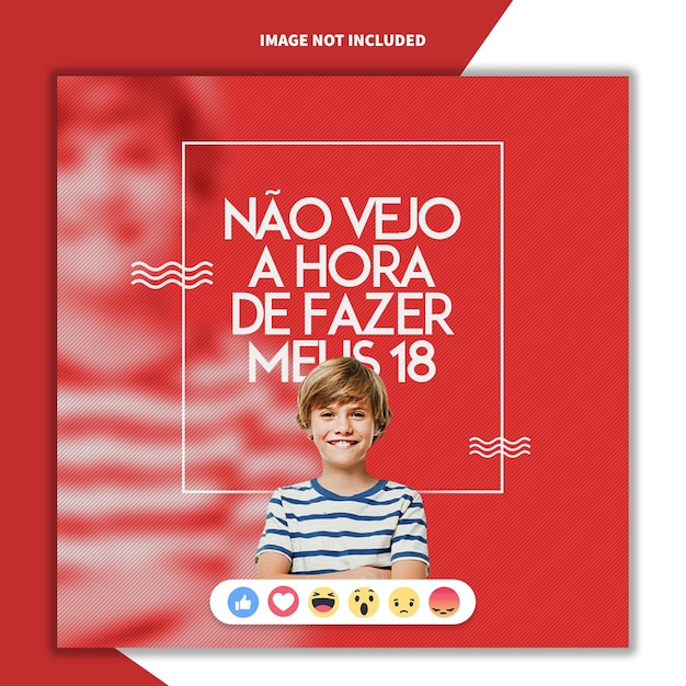postagem de mídia social de crianças
