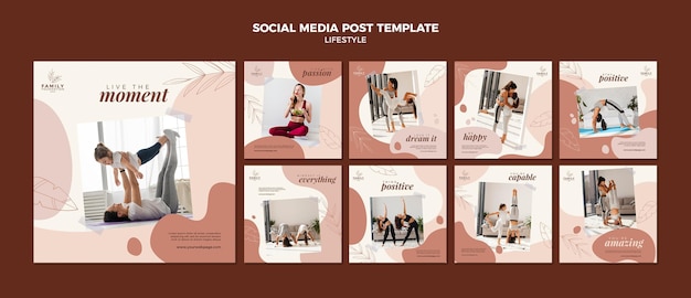 Postagem de mídia social sobre estilo de vida