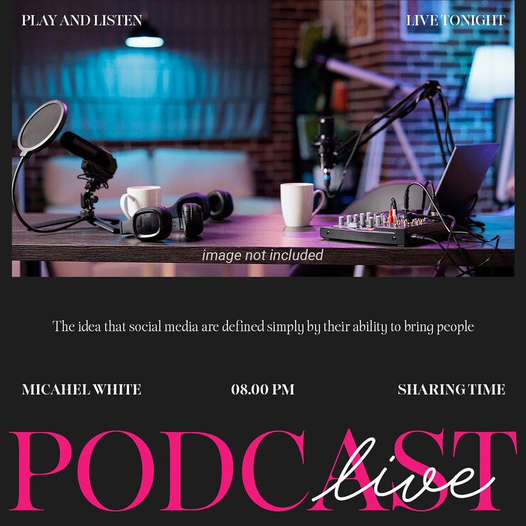 PSD postagem de podcast no instagram