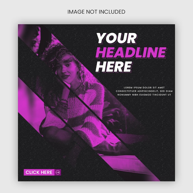 Postagem em mídia social PSD e modelo de banner do Instagram