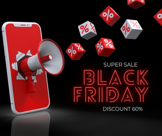 Postagem nas mídias sociais da Black Friday Sale