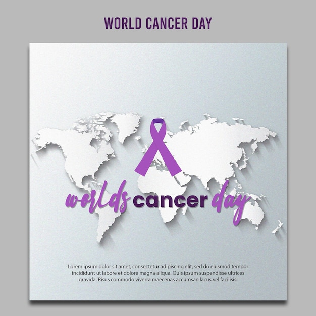 PSD postagem nas redes sociais do dia mundial do câncer