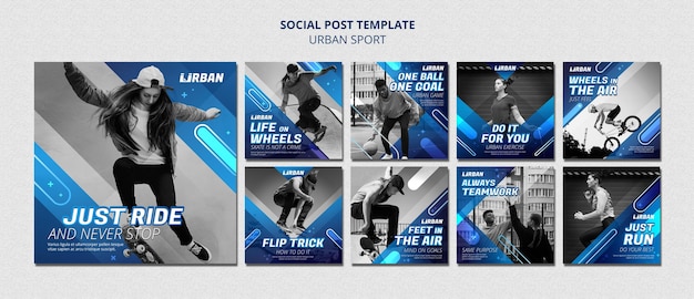 Postagem nas redes sociais sobre esportes urbanos