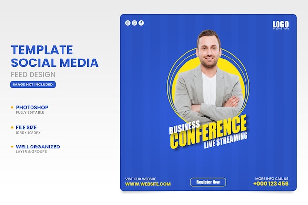 Postagem no Instagram da conferência de negócios