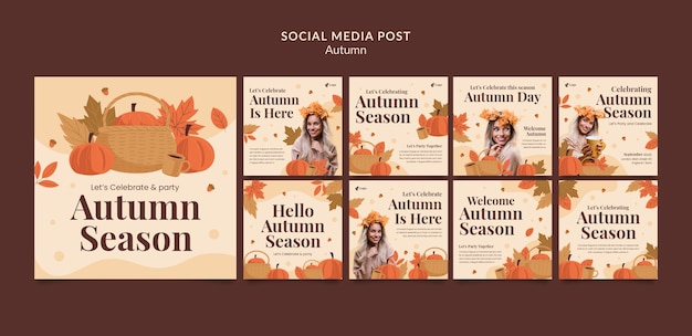 Postagens do instagram da temporada de outono