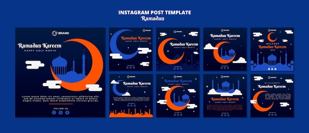 PSD postagens do instagram de celebração do ramadã