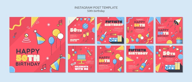 postagens do instagram de comemoração de 50 anos