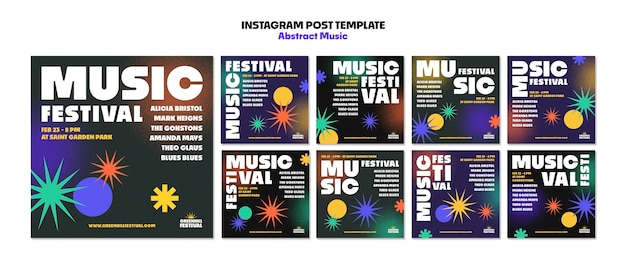 PSD postagens do instagram de shows de música