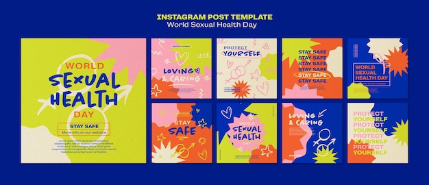 PSD postagens do instagram do dia mundial da saúde sexual