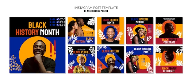 PSD postagens no instagram do mês negro da história