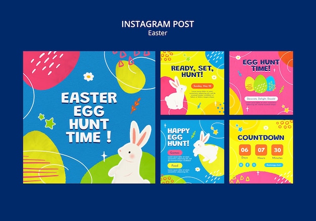 Postagens no Instagram para a celebração da Páscoa