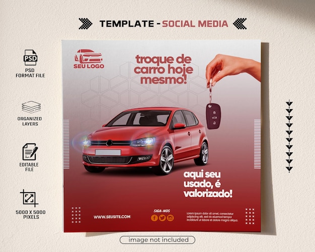 postar feed nas redes sociais instagram de concessionária