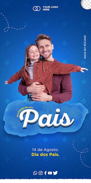 PSD postar nas redes sociais feliz dia dos pais no brasil feliz dia dos pais