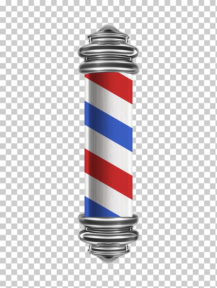 PSD el poste de la barbería aislado en un fondo transparente png psd