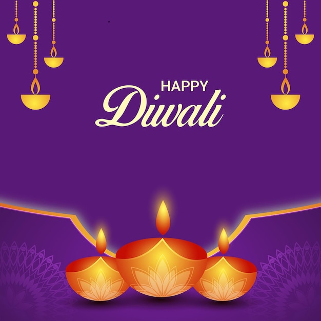 Poste de mídia social criativo de feliz Diwali