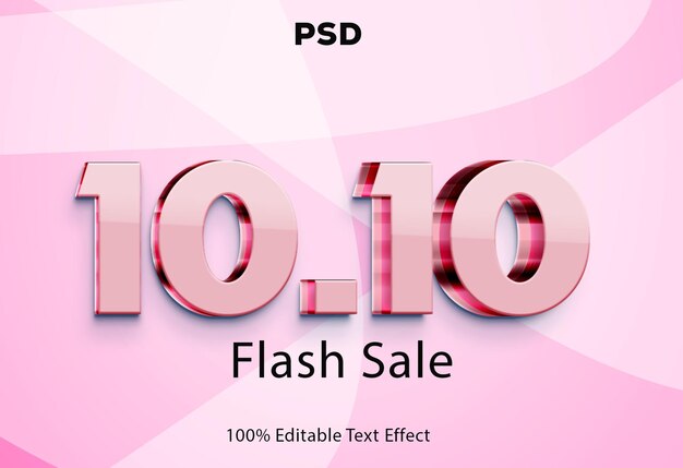 PSD poste de vente 1010 avec effet de texte 3d