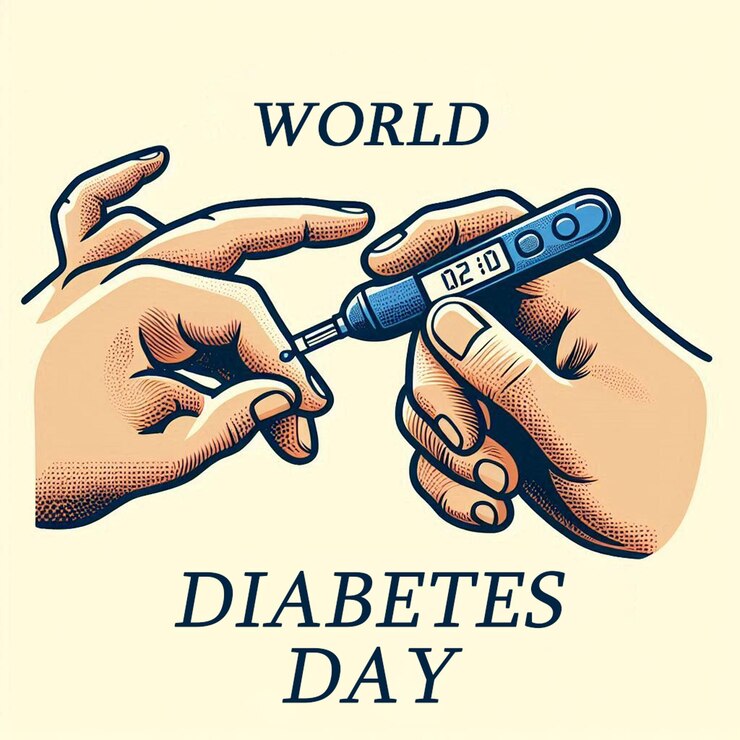 PSD poster che dice " giornata mondiale del diabete "
