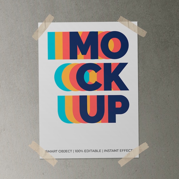 Poster con mockup di nastro