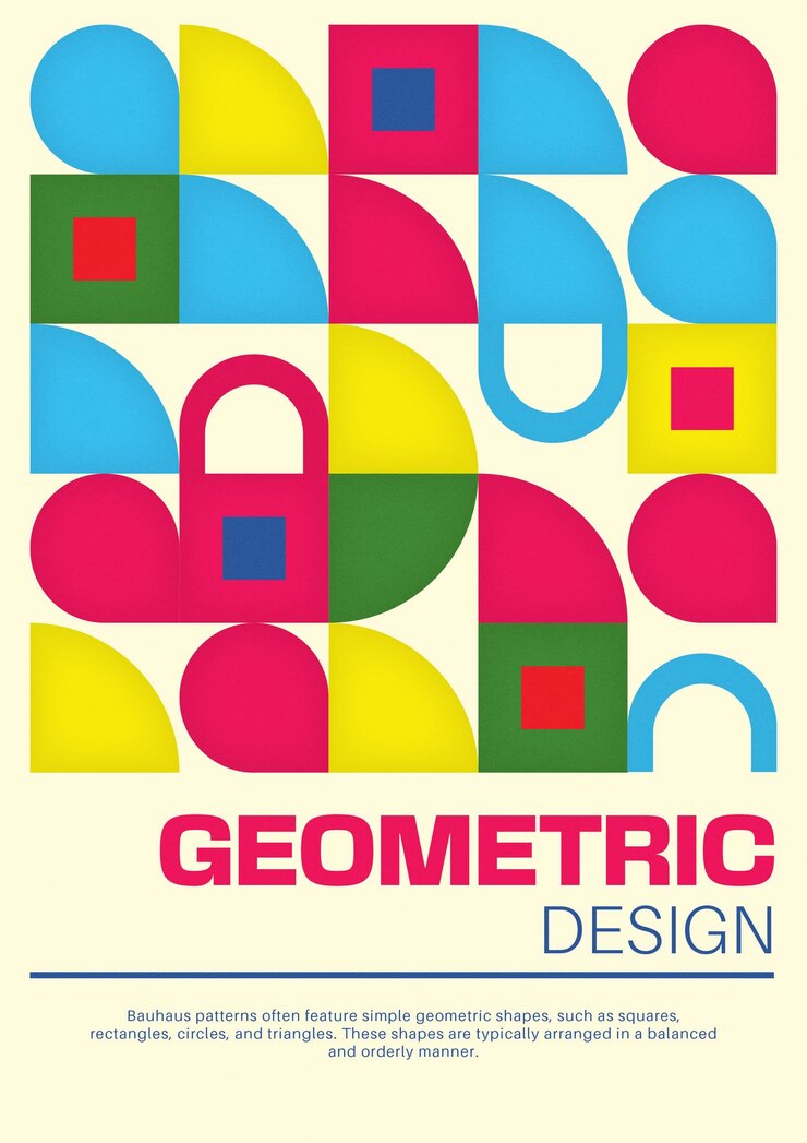 PSD poster con motivo bauhaus