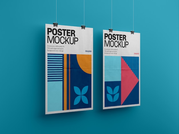 poster con sfondo premium modificabile mockup