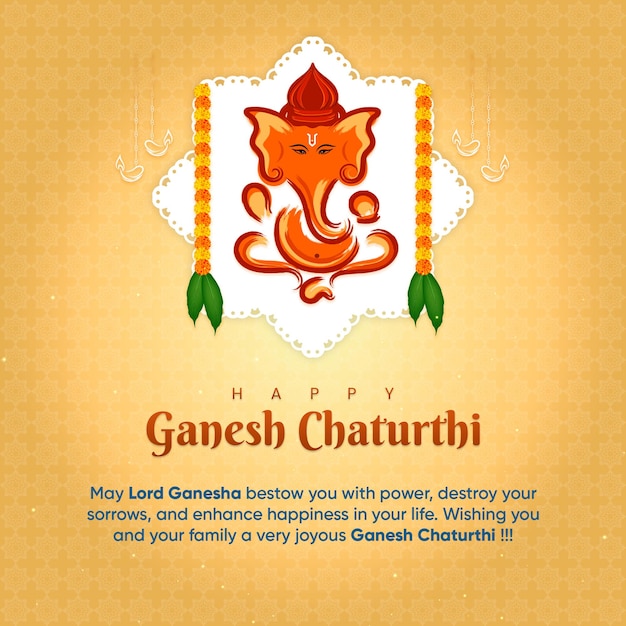 Poster creativo di Ganesh Chaturthi