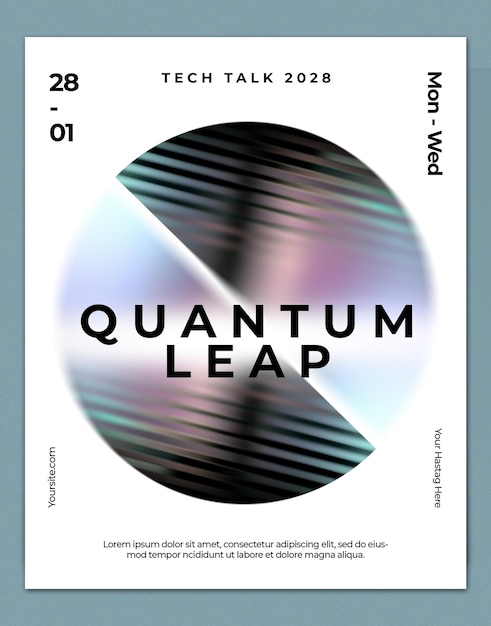 Poster de evento de Tecnologia Minimalista