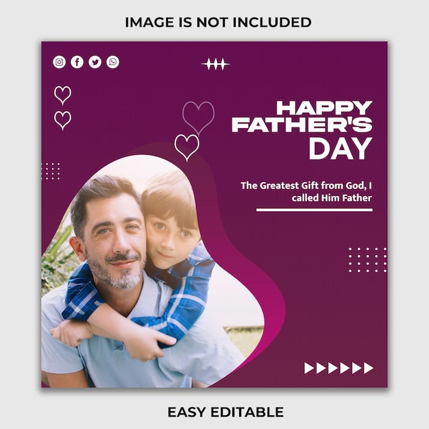 Poster de modelo de Feliz Dia do Pai