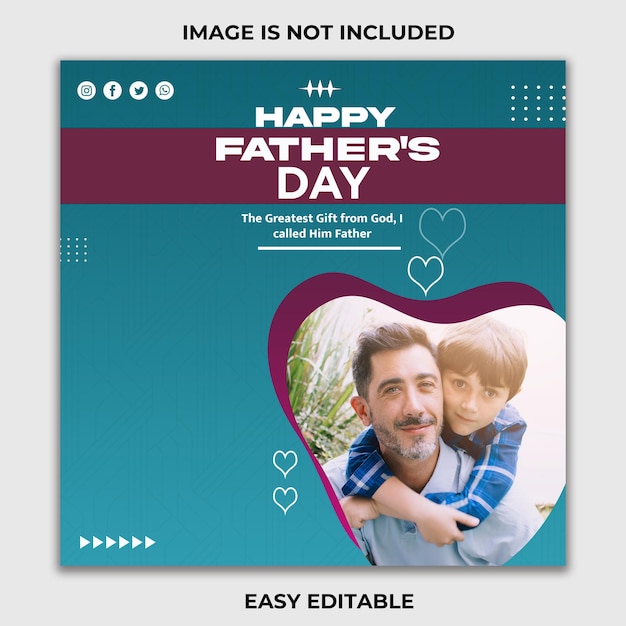 Poster de modelo de Feliz Dia do Pai