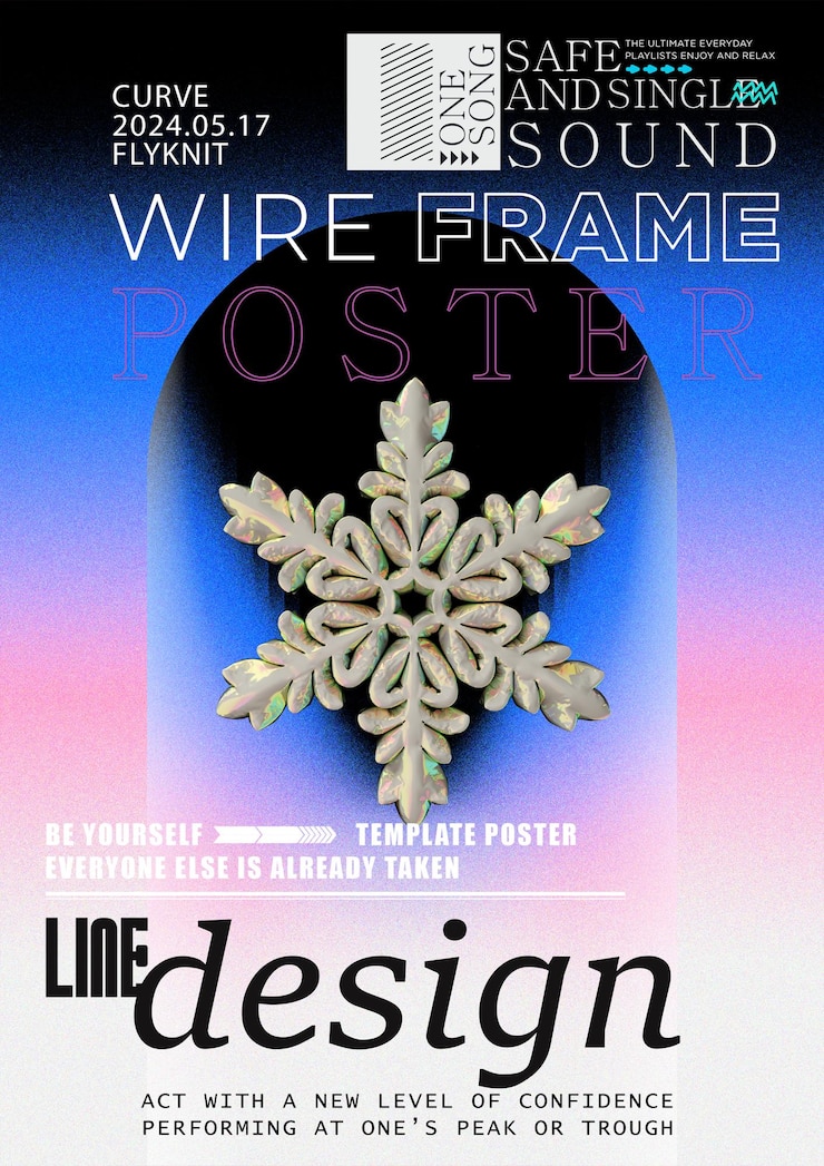 PSD poster de tendência urbana com textura granulada.