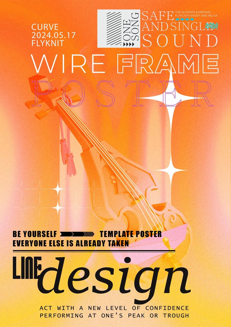 PSD poster de tendência urbana com textura granulada.