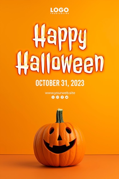 Poster de truque ou deleite de halloween