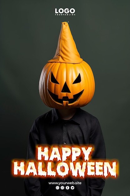 Poster de truque ou deleite de halloween