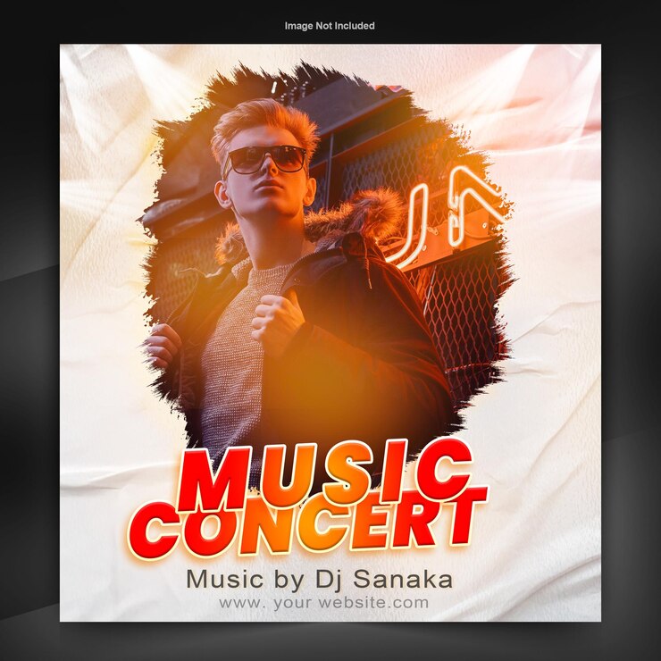 PSD poster de um concerto de música nas redes sociais
