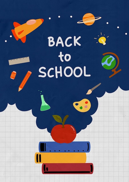 Poster de volta à escola de fundo
