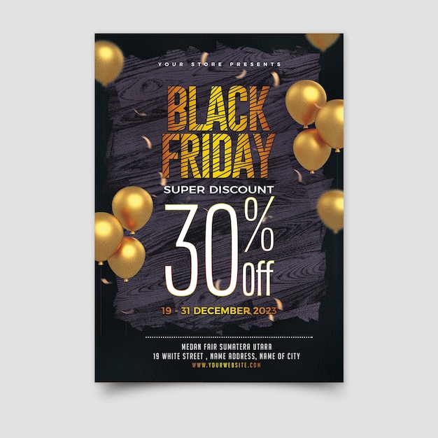 poster della vendita del venerdì nero