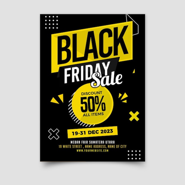 poster della vendita del venerdì nero