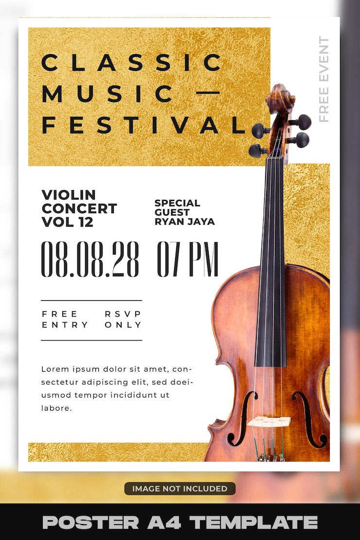PSD poster-design für musikfestivals und social-media-posts
